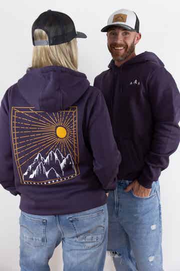 Hoodie „Bergidyll“ – lila unisex