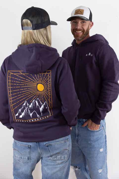 Hoodie „Bergidyll“ – lila unisex