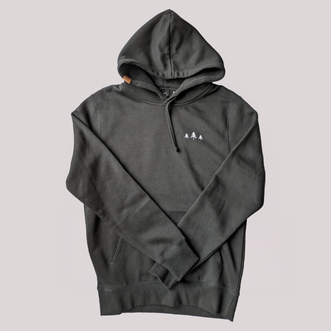 Hoodie "Berggefühl" Einzelstück Schwarz