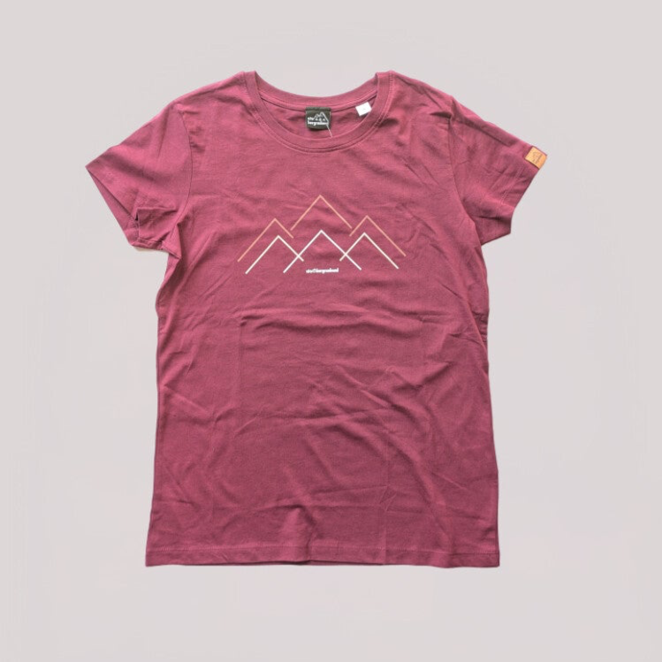 T-Shirt "Bergflüstern" Damen - Bordeaux