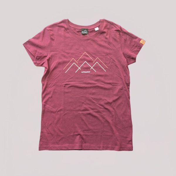 T-Shirt "Bergflüstern" Damen - Bordeaux