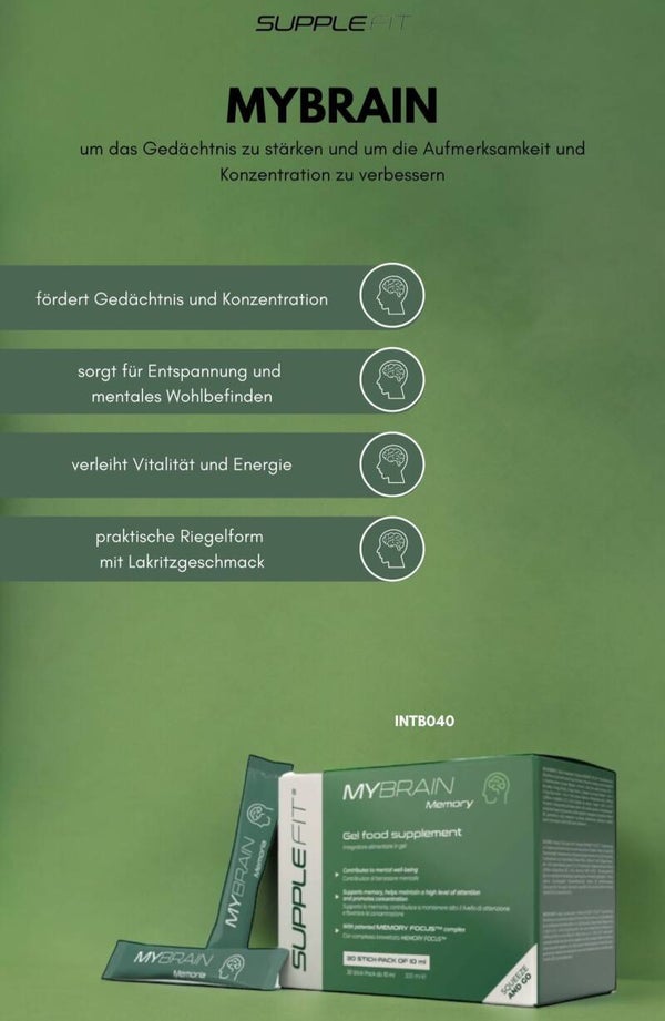 MYBRAIN – Nahrungsergänzungsmittel in Gelform für Gedächtnis & Konzentration