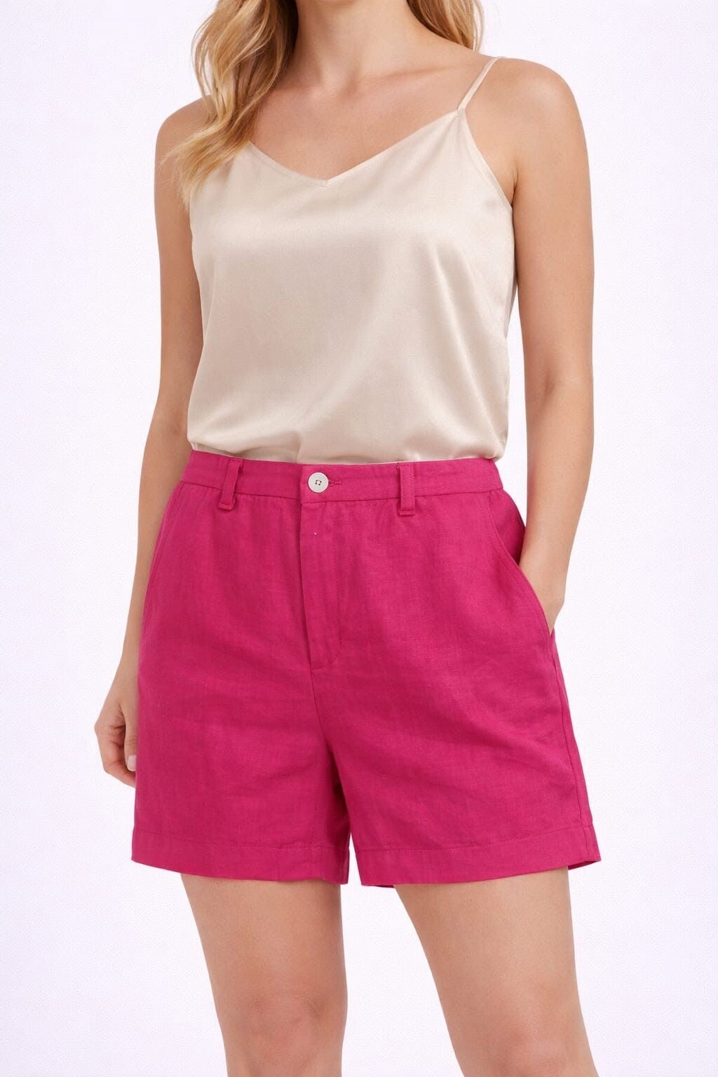 Shorts 100% Puro Lino Donna Zelino