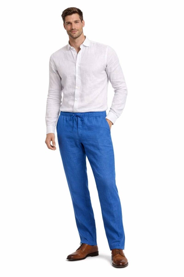 Pantalone 100% Puro Lino Uomo Zelino