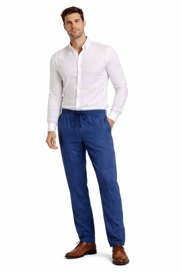 Pantalone 100% Puro Lino Uomo Zelino
