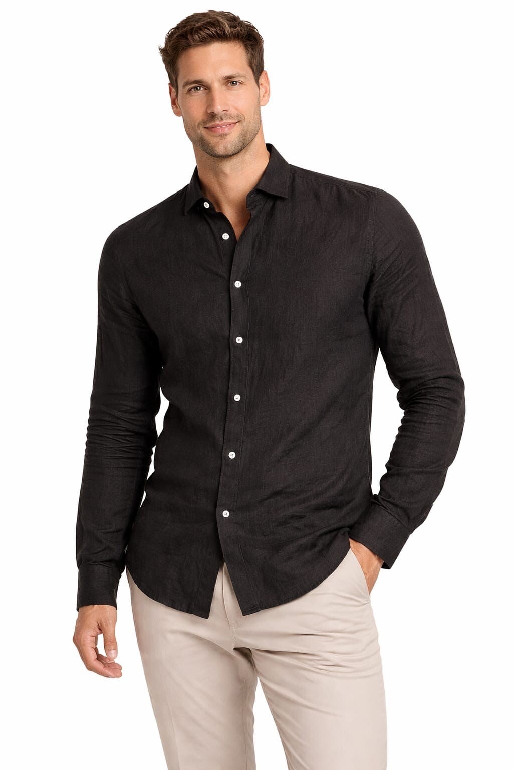 Camicia 100% Puro Lino Uomo Zelino