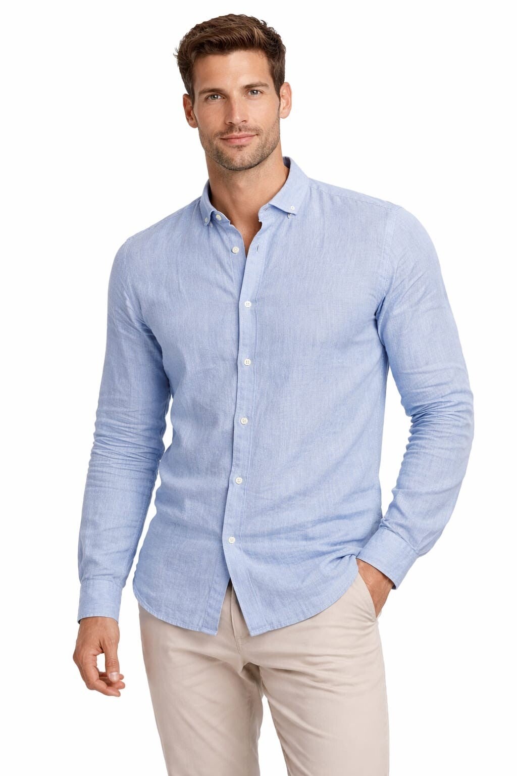 Camicia 100% Puro Lino Uomo Zelino