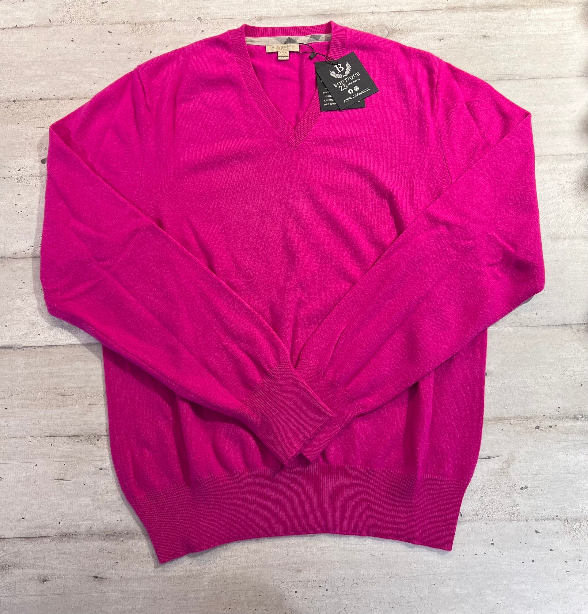 Maglione 100% Puro Cashmere Donna Burberry taglia XXL