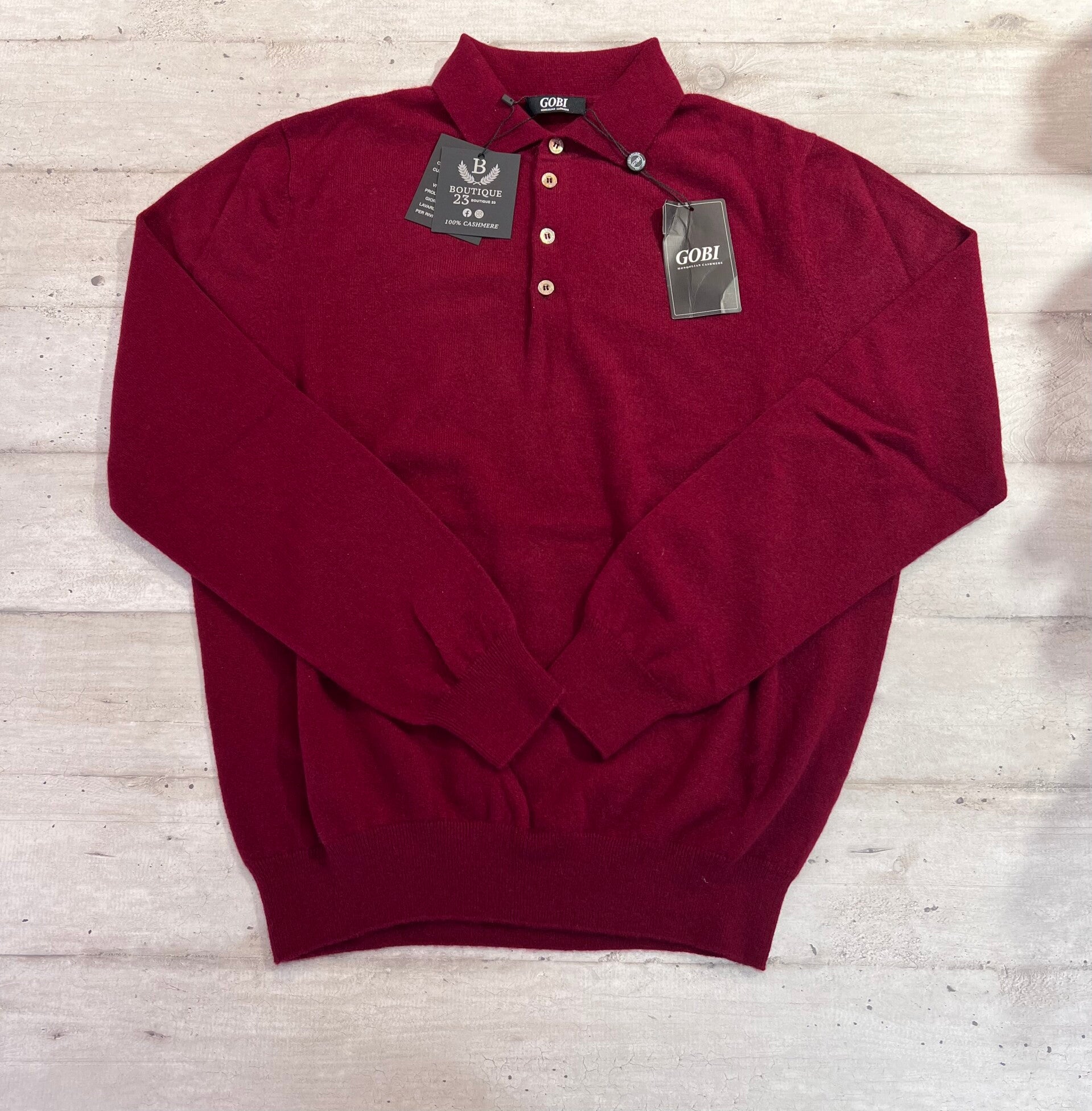 Maglione 100% Puro Cashmere Uomo Gobi taglia L