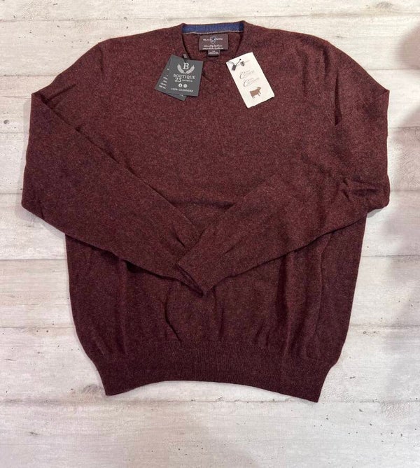Maglione 100% Puro Cashmere Uomo Black Brown taglia L