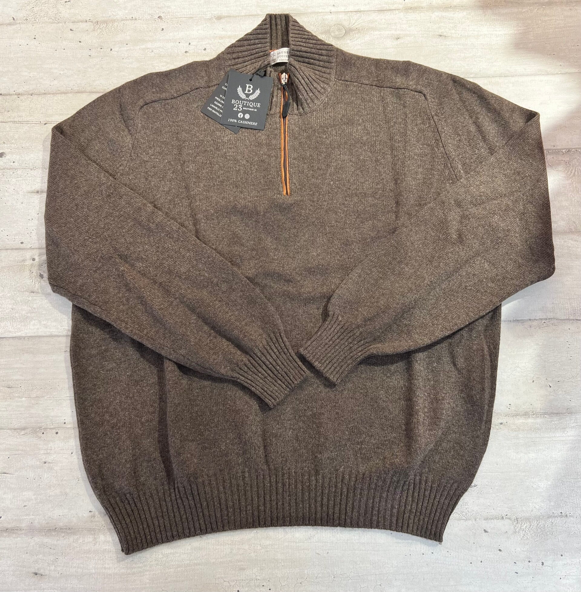 Maglione 100% Puro Cashmere Uomo Brunello Cucinelli taglia XXL