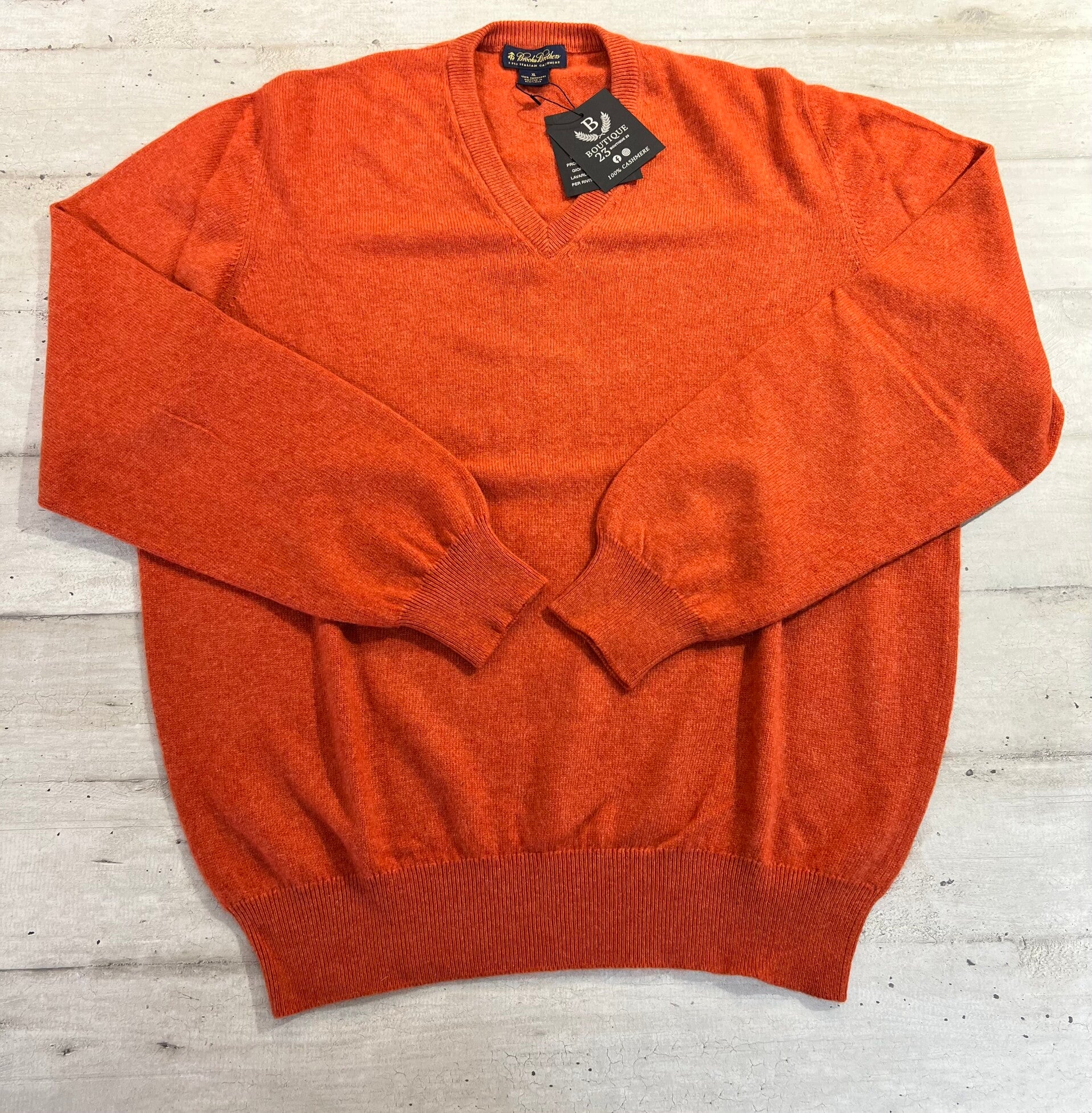 Maglione 100% Puro Cashmere Uomo Brooks Brothers taglia XXL