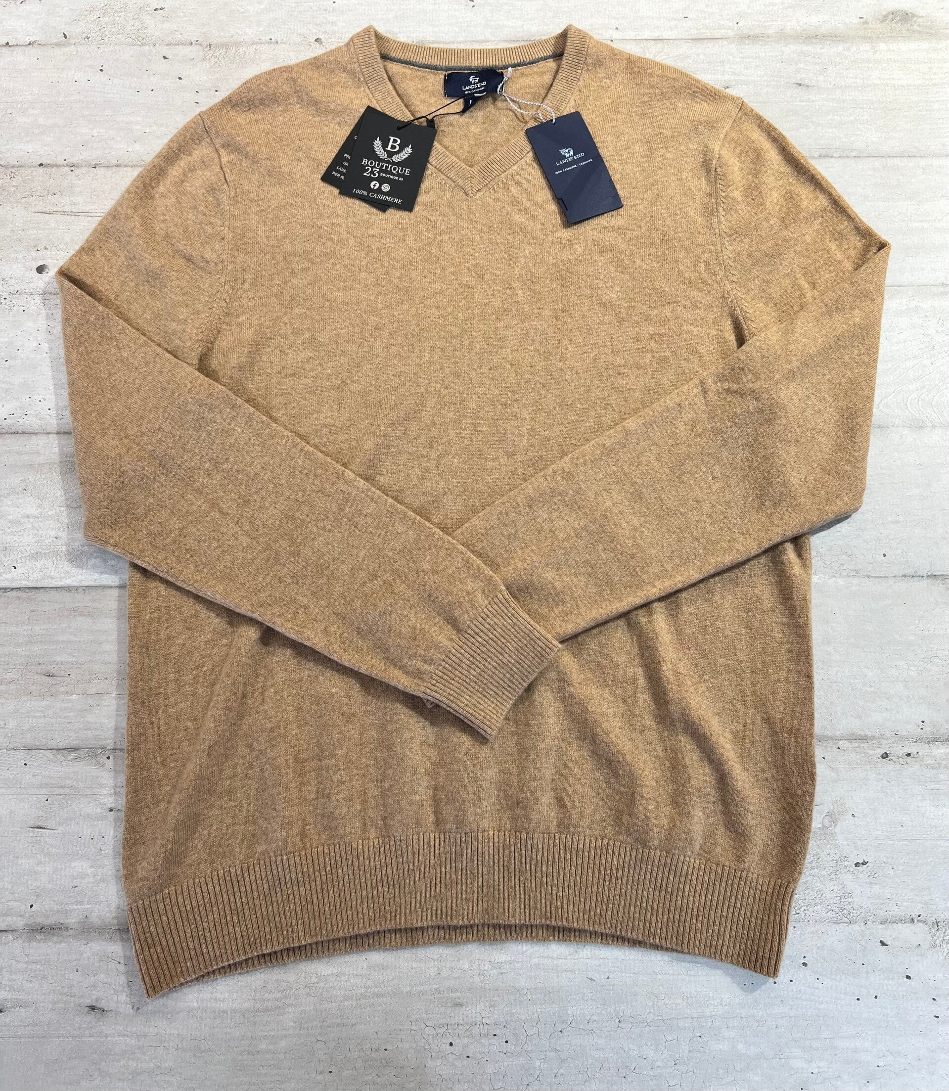 Maglione 100% Puro Cashmere Uomo Lands’End taglia L