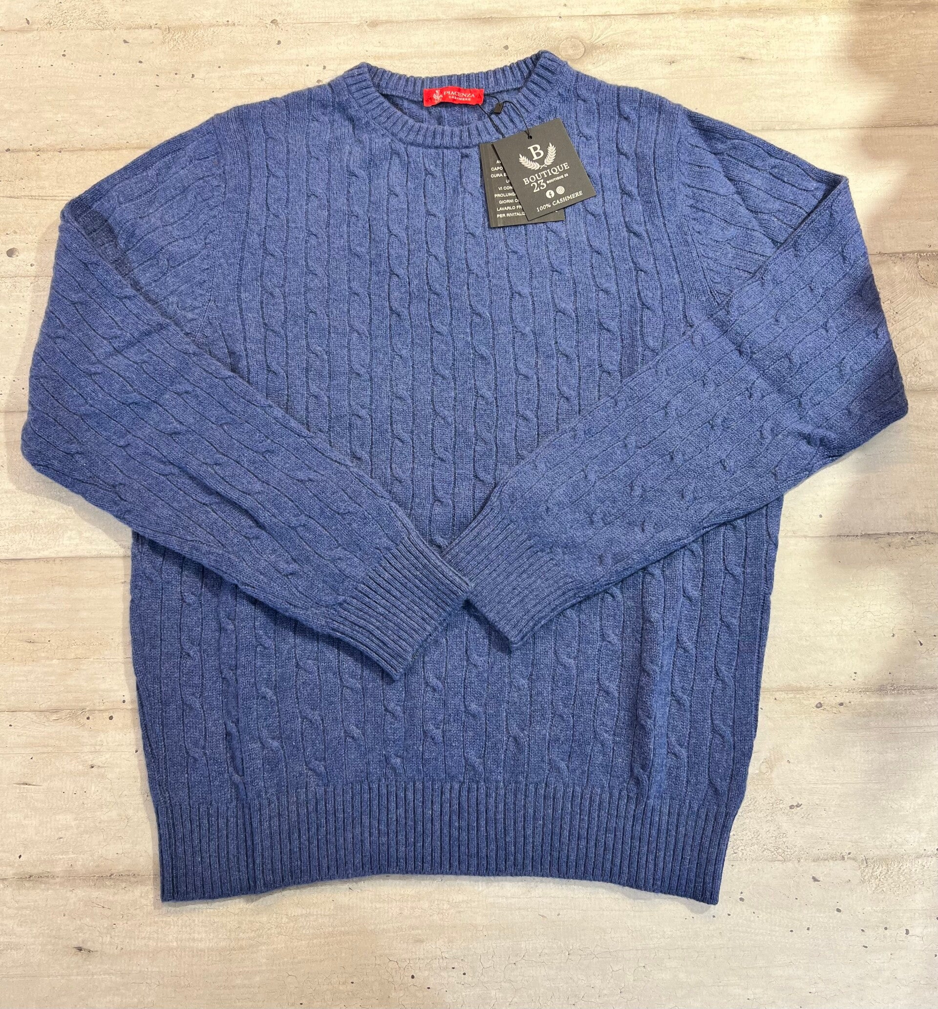 Maglione 100% Puro Cashmere Uomo Piacenza 1733 taglia XL