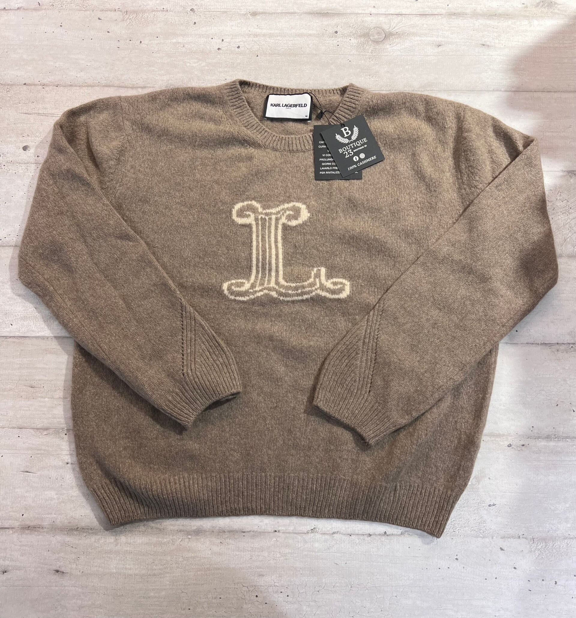 Maglione 100% Puro Cashmere Donna Karl Lagerfeld taglia XXL