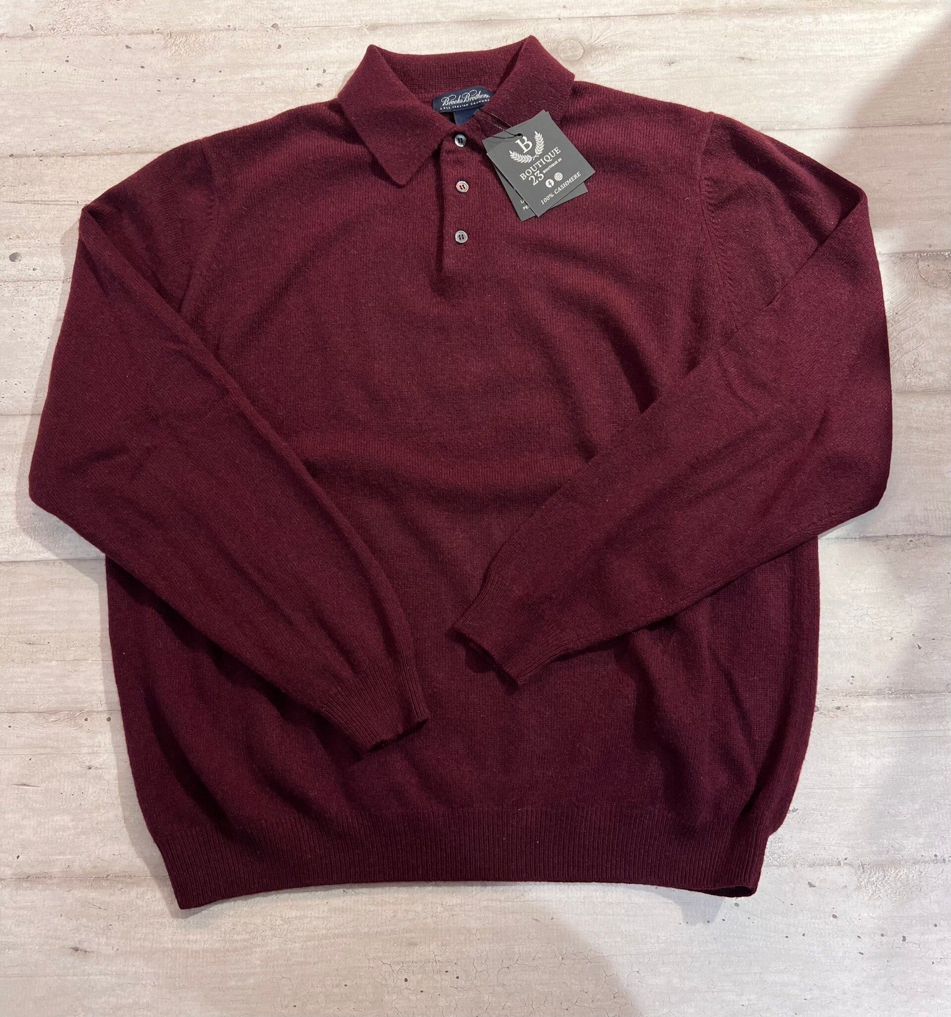 Maglione 100% Puro Cashmere Uomo Brooks Brothers taglia XL
