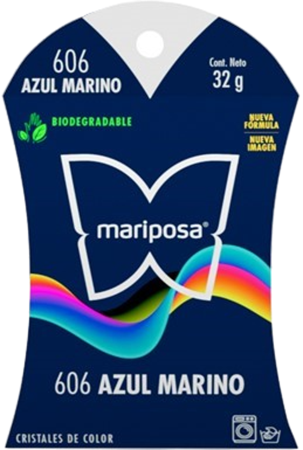 Colorante MARIPOSA Cristales Azul Marino 606
