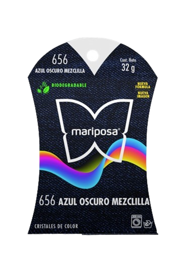 Colorante MARIPOSA Cristales Azul Oscuro Mezclilla 656