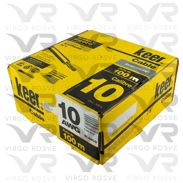 Cable THW KEER Calibre 10 C/100m Blanco "4077"