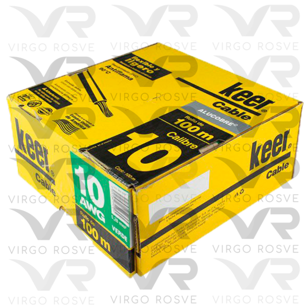 Cable THW KEER Calibre 10 C/100m Verde "4079"