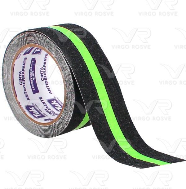 Cinta Antiderrapante TUK 774 Fluorescente Negro/Verde 50mm x 4.57m