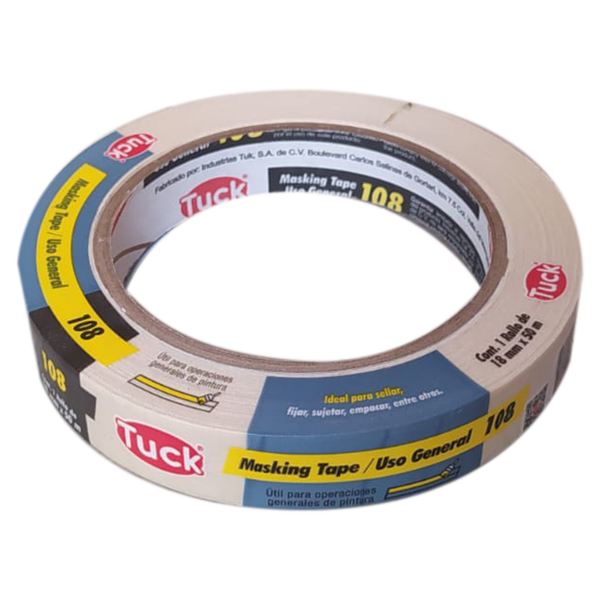 Cinta Masking TUCK 108 Uso Ferretero 3/4" (18mm x 50m)
