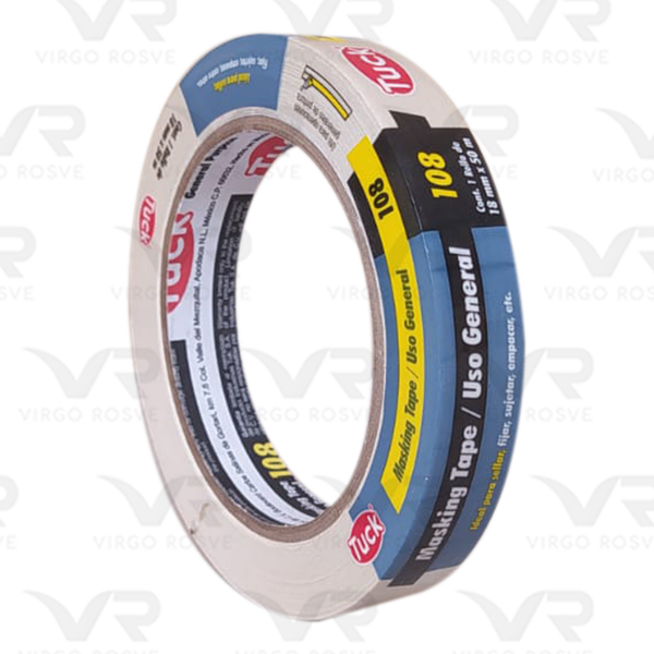 Cinta Masking TUCK 108 Uso Ferretero 1" (24mm x 50m)