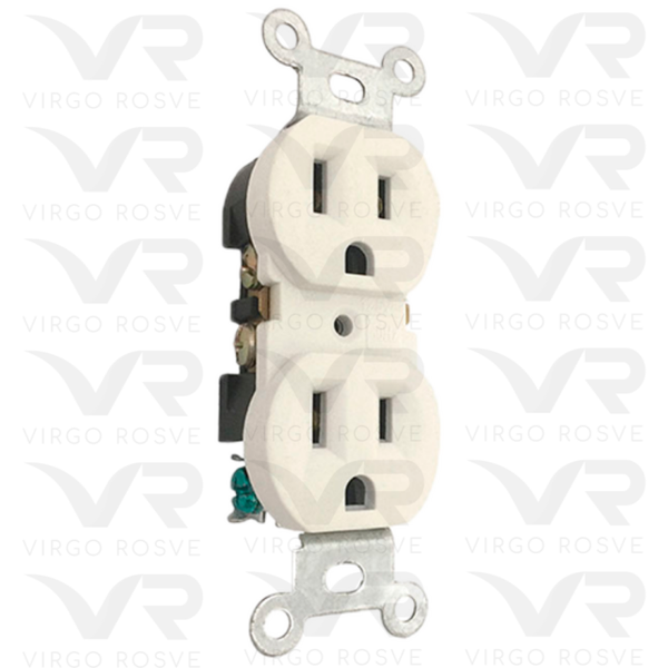 Contacto Dúplex Polarizado P/Placa Marfil CON-X