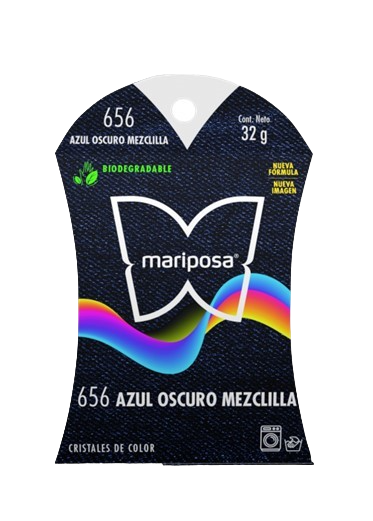 Colorante MARIPOSA Cristales Azul Oscuro Mezclilla 656