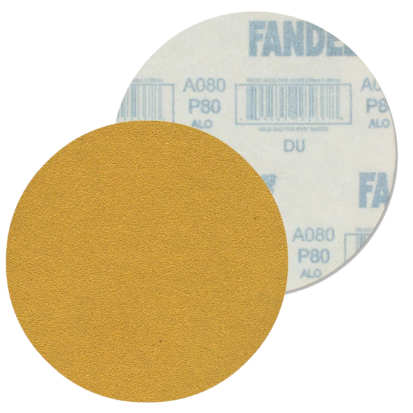 Disco Lija Velcro FANDELI A080 Amarillo De 6" #180 "08250" 5PZ