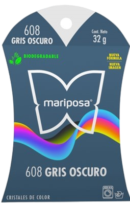 Colorante MARIPOSA Cristales Gris Oscuro 608