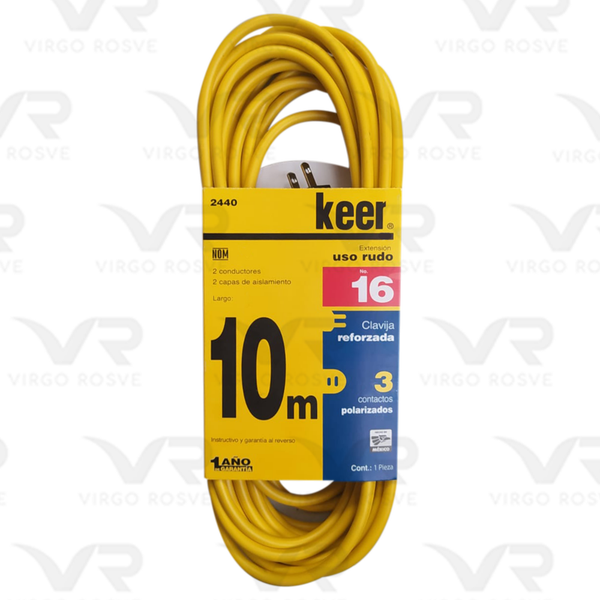 Extension Uso Rudo 10m Amarilla KEER "2440"