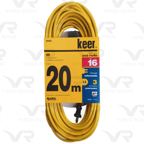 Extension Uso Rudo 20m Amarilla KEER "2442"
