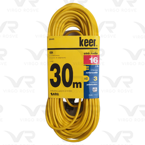 Extension Uso Rudo 30m Amarilla KEER "2443"