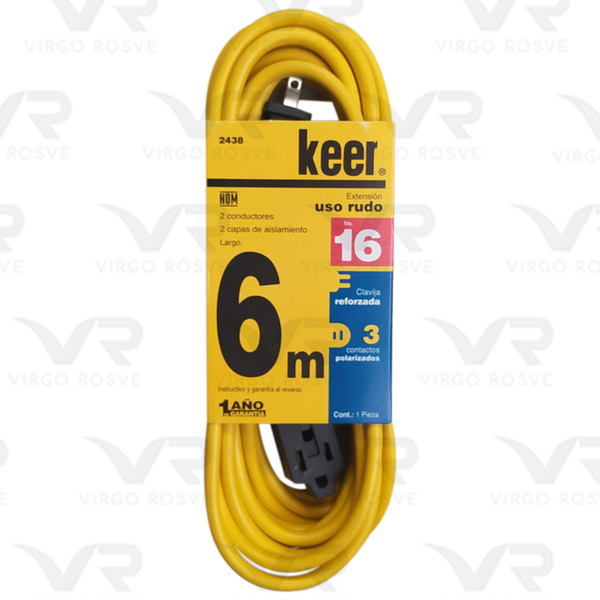 Extension Uso Rudo 6m Amarilla KEER "2438"