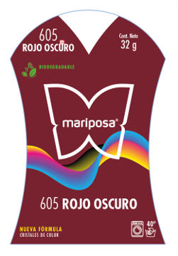 Colorante MARIPOSA Cristales Rojo Oscuro 605