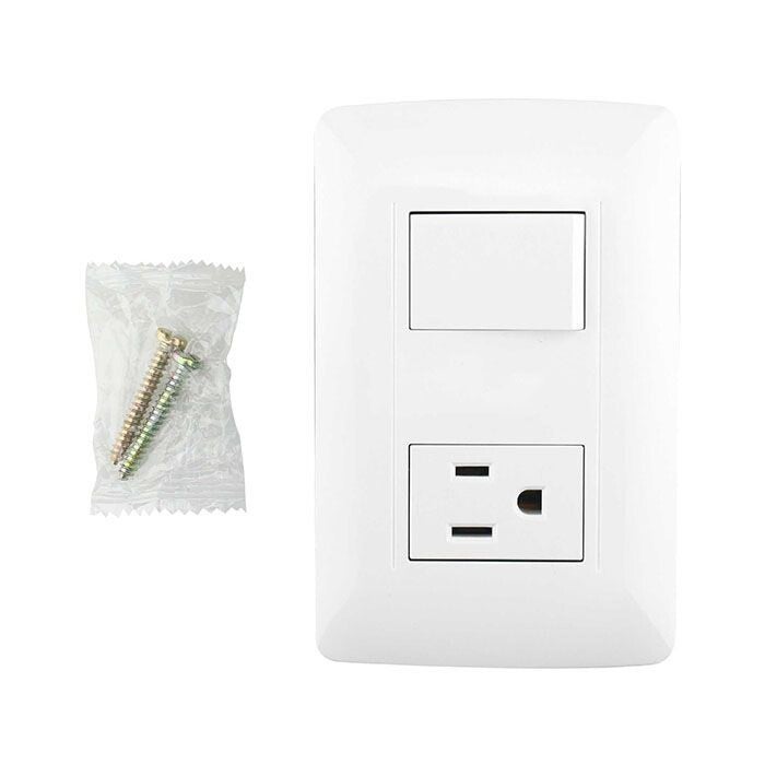 Placa Toscana Apagador y Contacto SANELEC "4459"