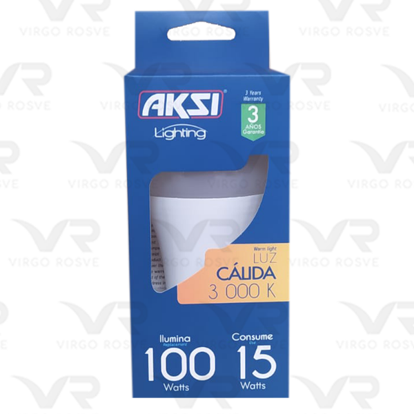 Foco Led 15w Luz Calida AKSI "120079"