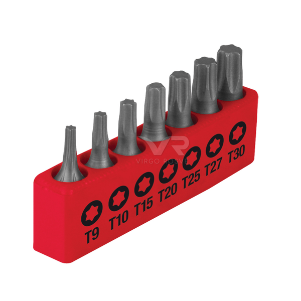 Juego de 7 Puntas Desarmador Torx 1" AKSI "114004"