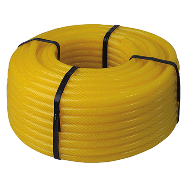 Manguera Tramada Amarilla Gas 3/8" C/50m