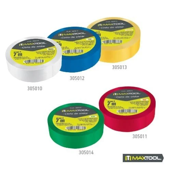 Cinta Aislar Chica Color  MAXTOOL 18mm x 7m