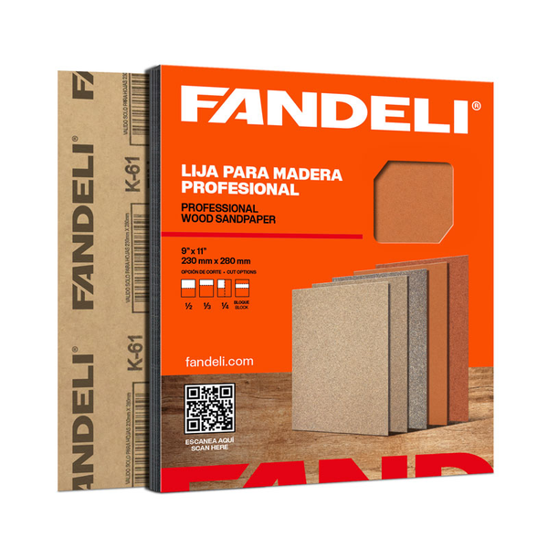 Lija FANDELI Madera K-61 Fina 5PZ