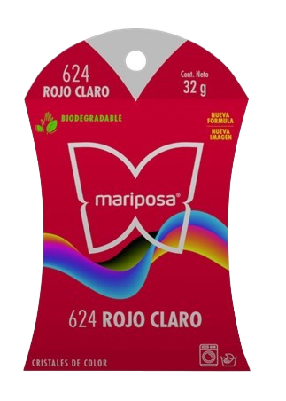 Colorante MARIPOSA Cristales Rojo Claro 624