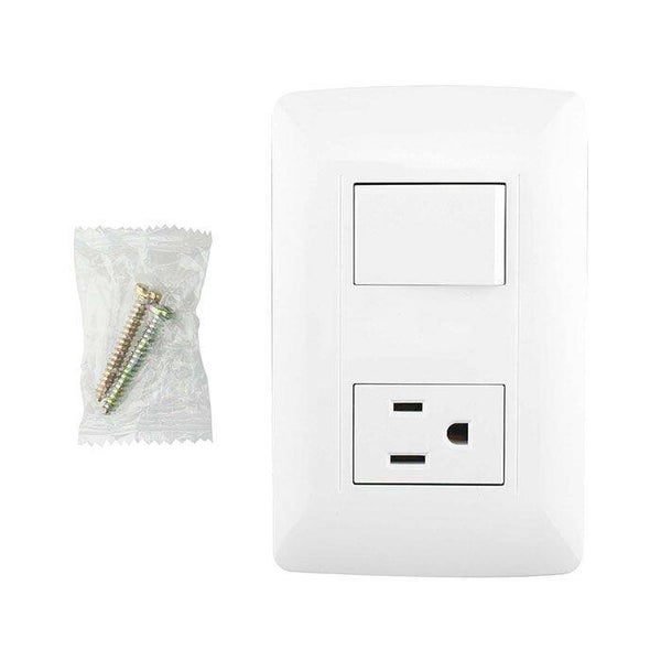 Placa Toscana Apagador y Contacto SANELEC "4459"