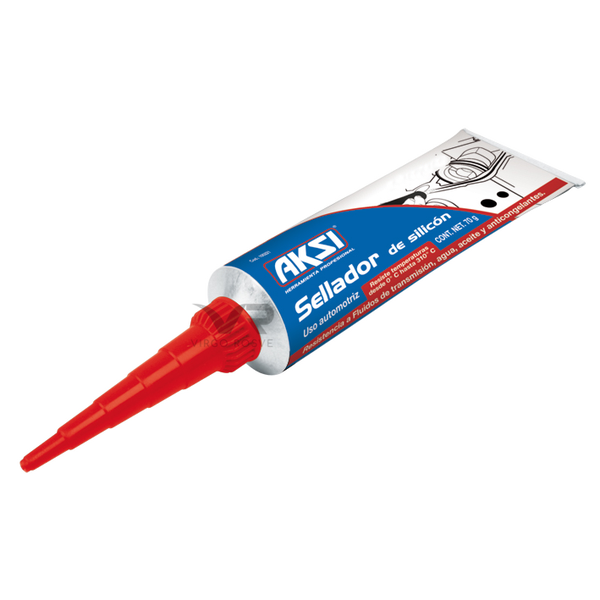 Silicón AKSI Blister Rojo 70g "105222"