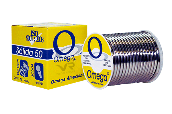 Soldadura Solida 50 3mm 450g AMARILLA OMEGA