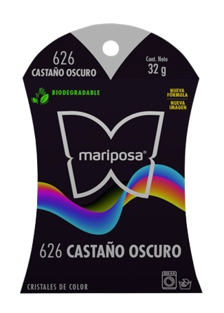 Colorante MARIPOSA Cristales Castaño Oscuro 626