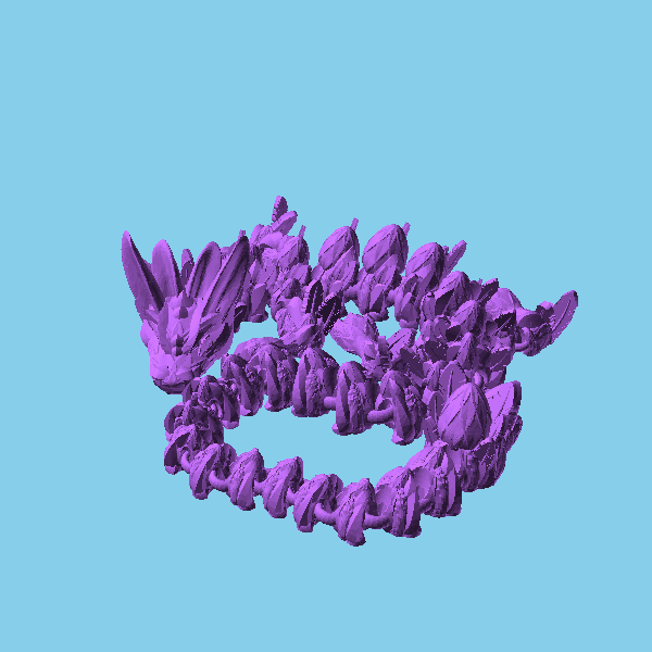 Easter Dragon Curled