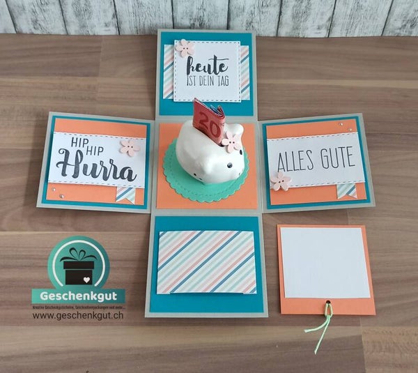 Überraschungsbox / Geschenkbox Sparschweinchen