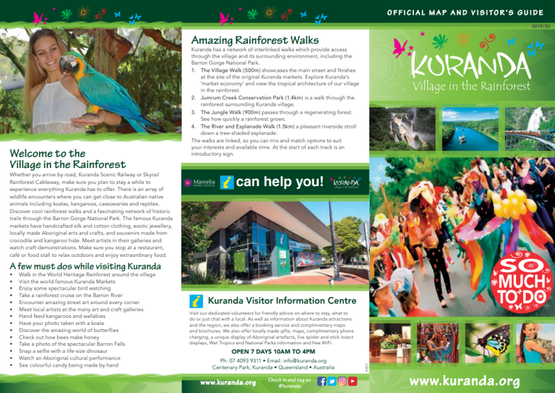 Official Map and Visitor's Guide Kuranda